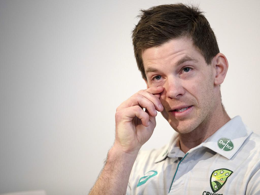 Tim Paine stepped down as Australian men's Test Cricket Captain after the sext scandal broke. Picture: Chris Kidd