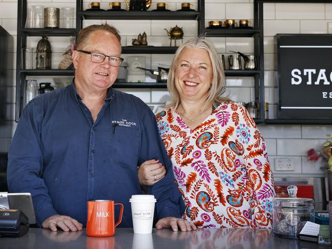 Campbell and Tania MacLeod at their cafe in Bella Vista. Picture: Sam Ruttyn