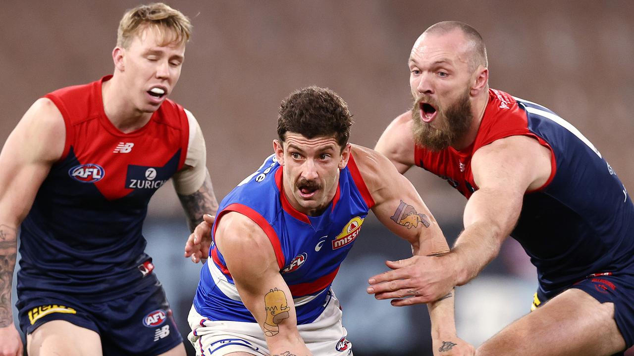 Melbourne and the Western Bulldogs have very different finishes to the season. Picture: Michael Klein