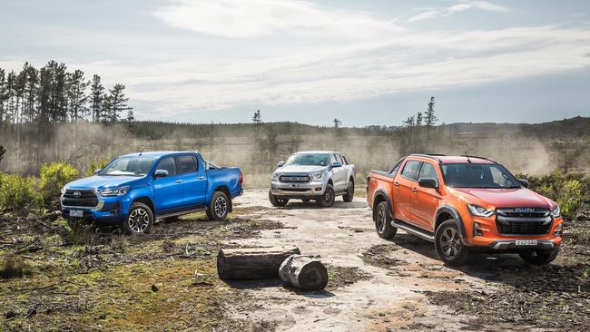 The Ford Ranger, Toyota HiLux and Isuzu D-Max have increased in price this year.