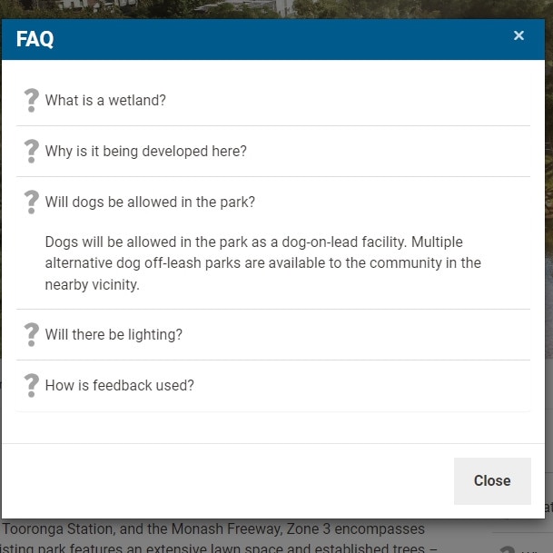 Dogs will be off-lead in the redeveloped Tooronga Park. Picture: Stonnington Council website