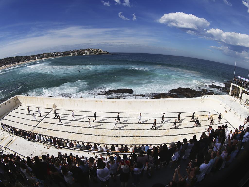 BEST LOCATION: Australian label Ten Pieces blew #MBFWA 15”out of the water.. Go inside their Bondi Icebergs fashion takeover. Picture: Getty