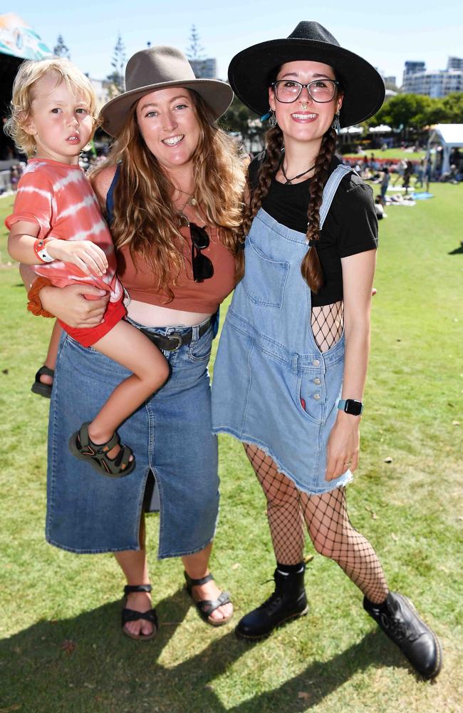 Harlow, Jamela and Meredith at Caloundra Music Festival. Picture: Patrick Woods.