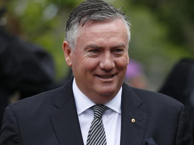 MELBOURNE, AUSTRALIA - NewsWire Photos November 12, 2021:  Eddie McGuire arrives for the state funeral to celebrate the life of Bert Newton at St Patrick's Cathedral in East Melbourne, Victoria. Picture: NCA NewsWire / Daniel Pockett