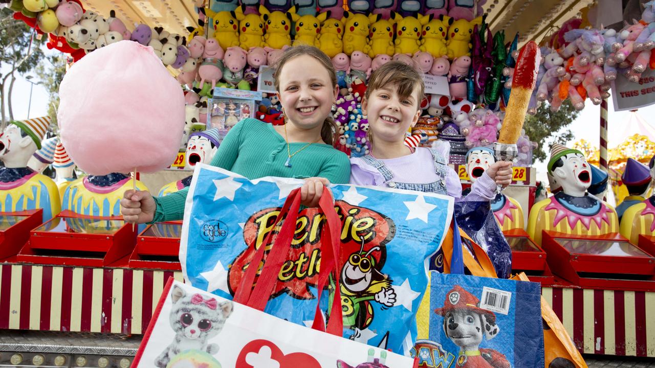 Louisa and Amelie at the Royal Adelaide Show last year. Picture: Brett Hartwig