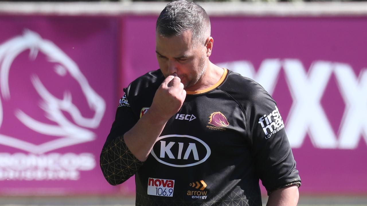 Anthony Seibold at Broncos Training .Pic Annette Dew