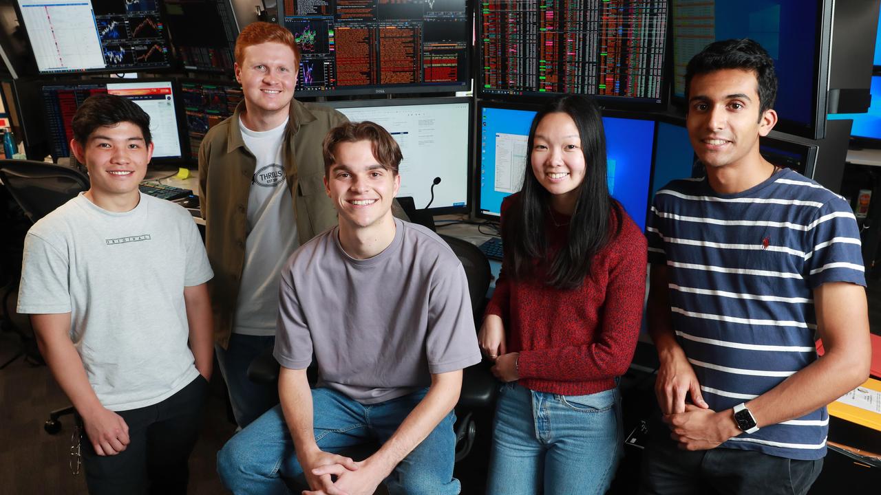 IMC graduates, from left, Kenwa, Caleb, Mark, Jasmine and Matthew will earn a $200,000 total compensation as graduates. Picture: John Feder