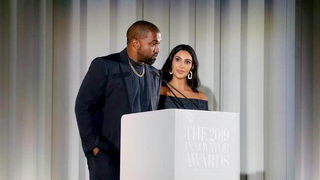 Kanye West and his wife Kim Kardashian West. Picture: Getty