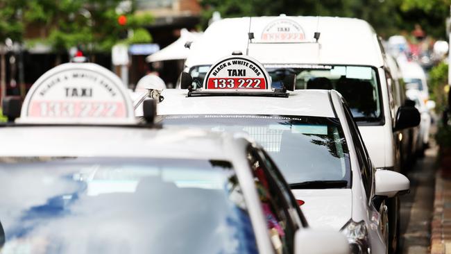 A taxi rank in Albert St in Brisbane’s CBD. Picture: Tara Croser.