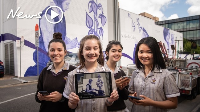 Students create biggest mural in Adelaide CBD