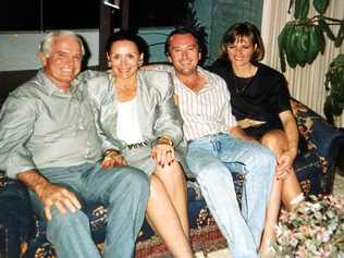 LISMORE LEGEND: Lismore-born Australian television host and radio broadcaster Ron Casey (far left) has passed away at age 89. L-R Casey, his wife Renata, nephew Jon Casey and wife Julie in the mid-1980s. Picture: Supplied