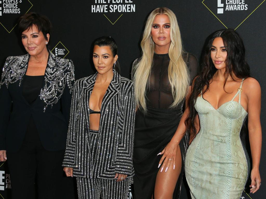 A family affair! Kris Jenner, Kourtney Kardashian, Khloe Kardashian and Kim Kardashian. Picture: AFP