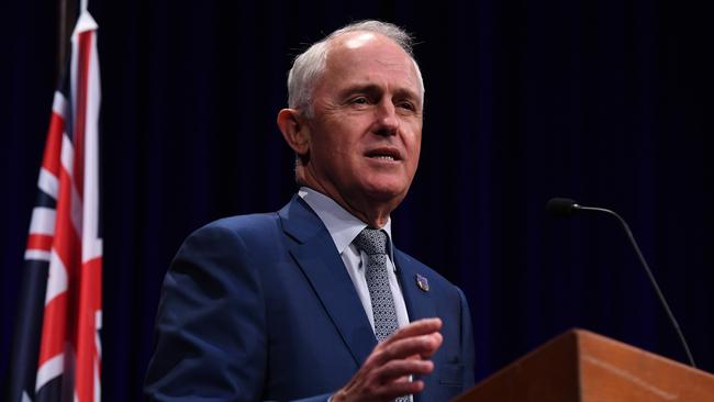 Australian Prime Minister Malcolm Turnbull speaking in Toowoomba. Picture: AAP