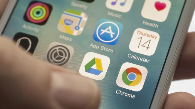 Istanbul, Turkey - January 14, 2016: Person holding a brand new Apple iPhone 6s with Chrome app on the screen. Chrome is a web browser service, launched in September 2008.