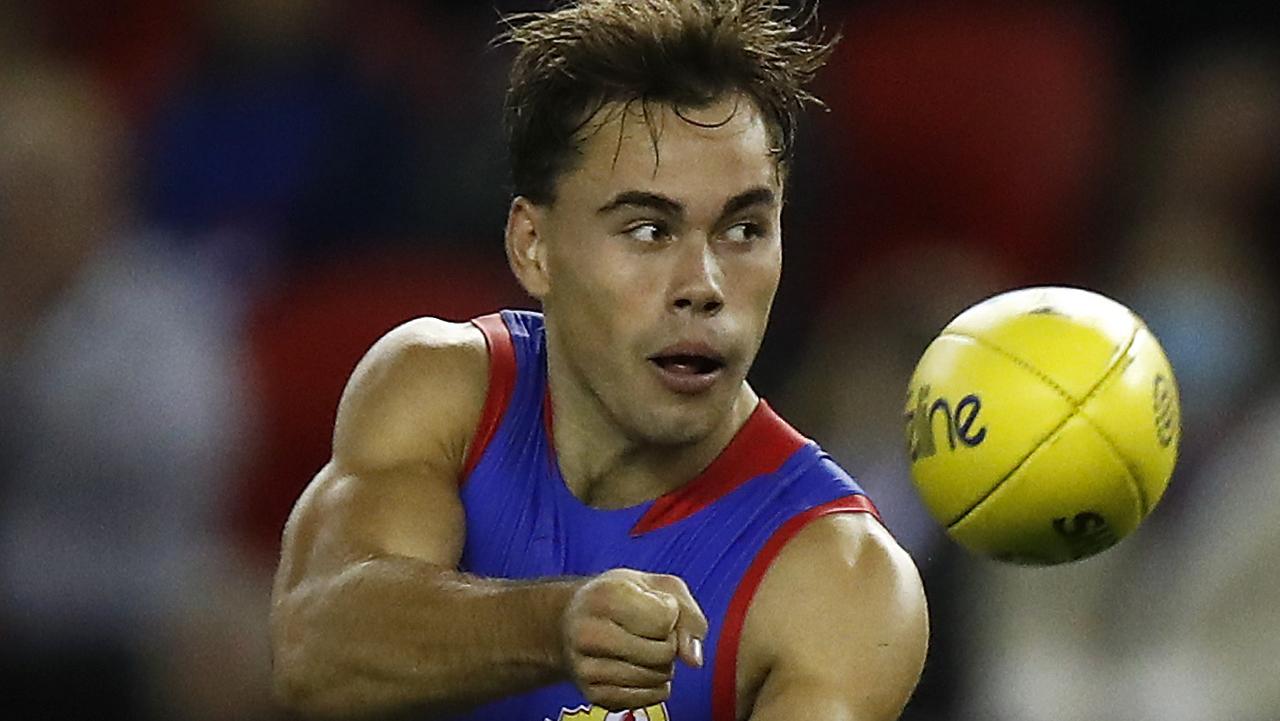 Lachlan McNeil gets his chance to step out for the Bulldogs for the first time. Picture: Getty Images