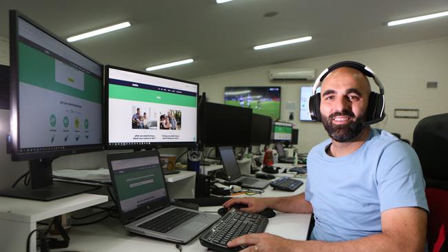 Managing Director David Fazio at the Mate Communicate offices in Smithfield. Photo by Robert Pozo.