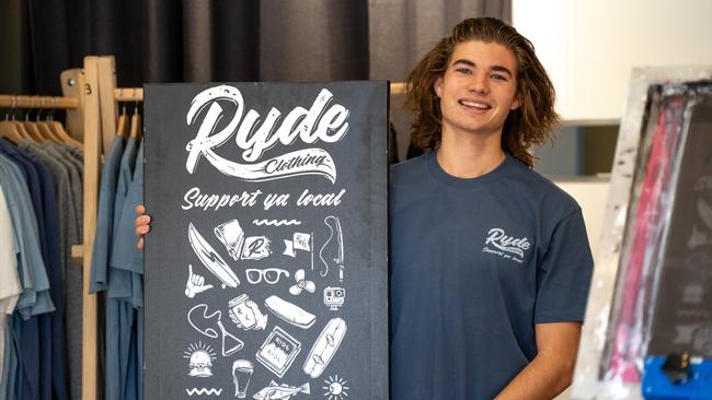 Ryde Clothing owner Nathan Woodrow of Renmark. Pictures: Zac Edmonds