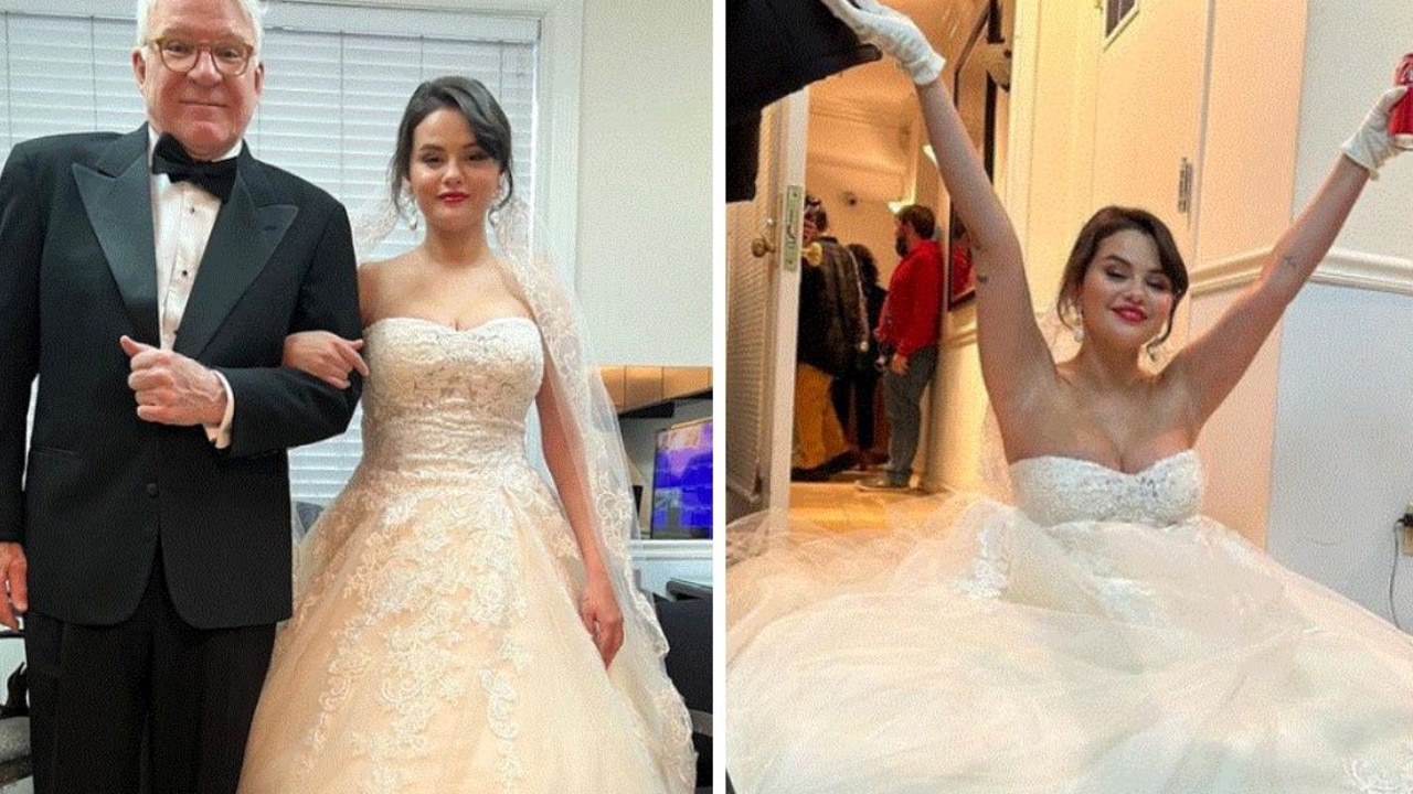 Selena goes viral in a wedding dress. Picture: Instagram