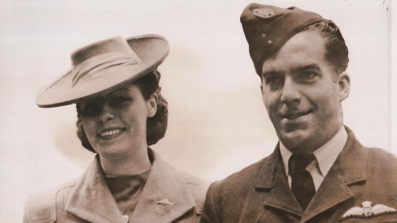 Fellow fallen Australian escapee Albert Hake (pictured with wife Noela), had only just been married shortly before going to war. Picture: The Preen family via Kristen Alexander