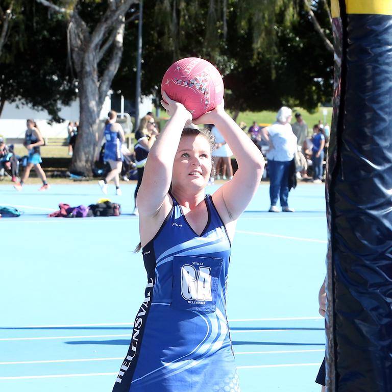 Netball at Runaway bay. Photo of Senior Intermediate Div 2 matches. Photo by Richard Gosling