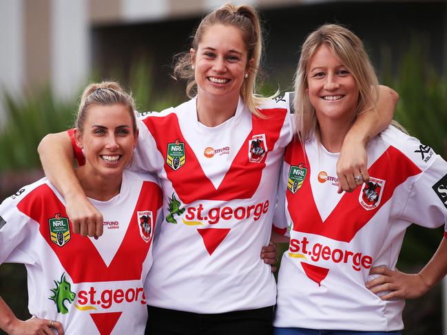 First cabs off the women’s NRL rank; Sam Bremner, Kezie Apps and Talesha Quinn. Pic: Phil Hillyard