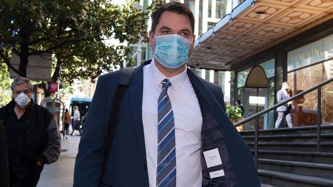 Pictured leaving court wearing a face mask Picture: NCA NewsWire/Bianca De Marchi