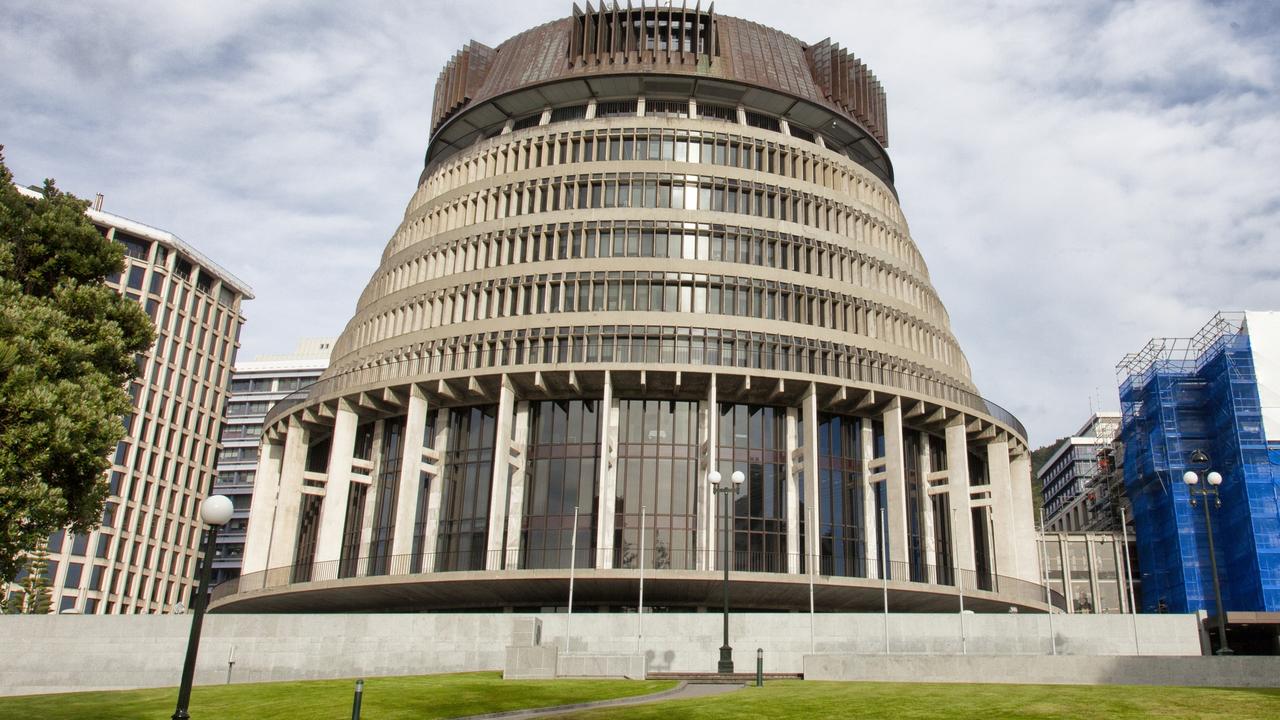 The Beehive wing of the Wellington parliament building.