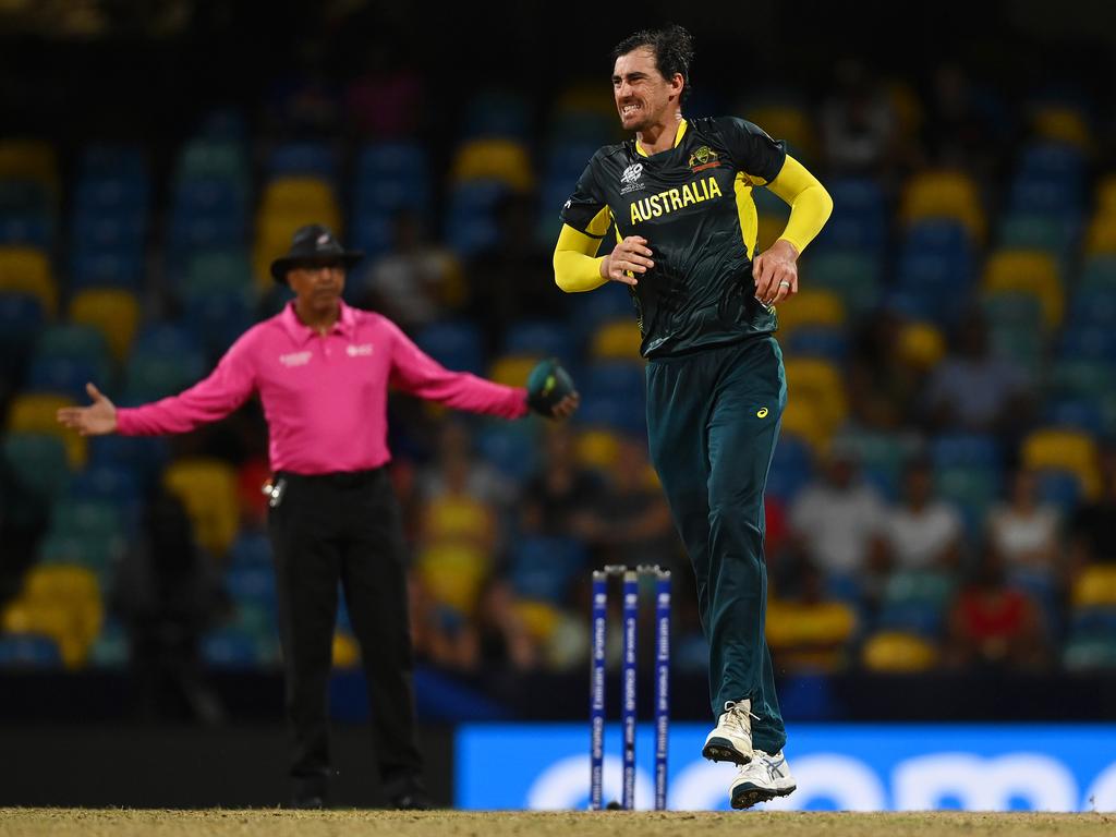 Starc was said to be cramping against Oman. Picture: Gareth Copley/Getty Images