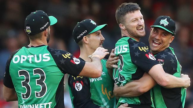 Jackson Bird after cleaning up Sam Harper. (Mark Metcalfe/Getty Images)