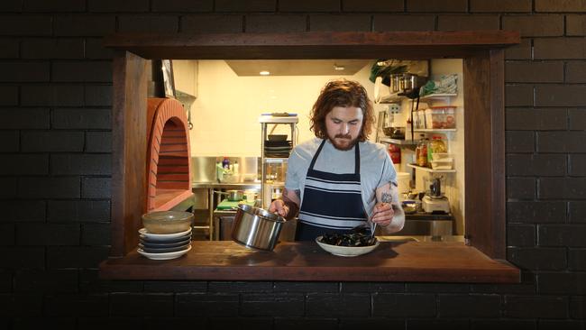 Harry Pearce, sous chef at Lupo restaurant at Mermaid Beach. Picture Glenn Hampson