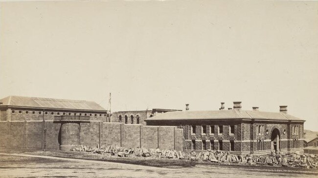 The Old Melbourne Gaol, circa 1861. Picture: State Library of Victoria