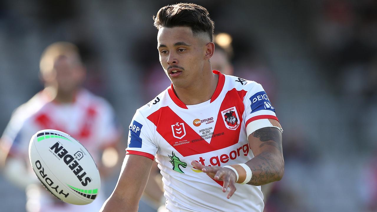 Jayden Sullivan wants to lead a culture shift at the Dragons. Picture: Mark Kolbe/Getty Images