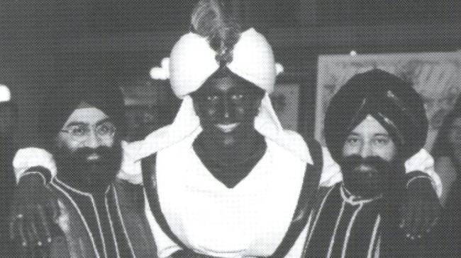 Justin Trudeau in blackface, taken in 2001 and appeared in the West Point Grey Academy newsletter. Picture: West Point Grey Academy