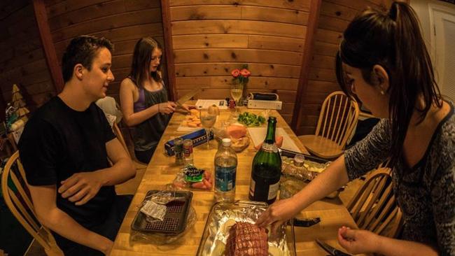 Saving money on meals by cooking in our kitchen in Oakhurst, California. Picture: Brian Nakayama.