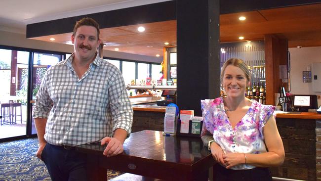 New owner of Gracemere Hotel and Parkhurst Tavern, Stuart Horner, with Gracemere Hotel general manager Kyha Parmenter.