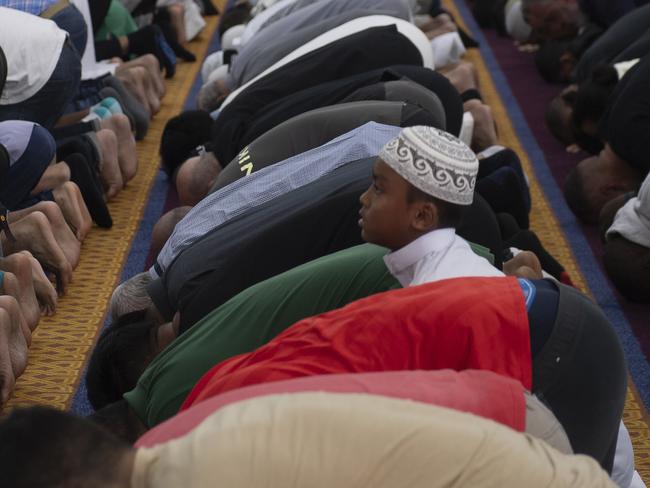 Friday afternoon prayers at SydneysÃ Lakemba Mosque. Picture: Jeremy Piper