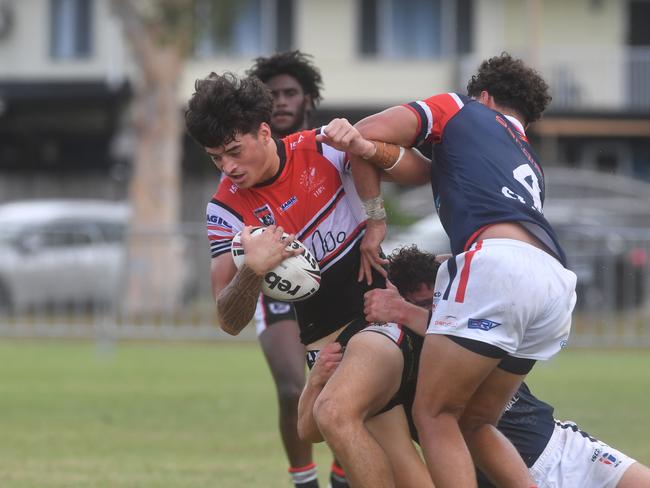 Kirwan State High School hosts St Patrick's College, Mackay, in round 1 of the 2025 Aaron Payne Cup. Picture: Evan Morgan