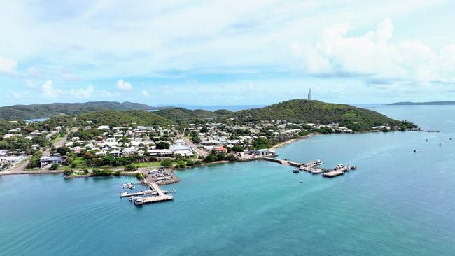 Aerial view of Thursday Island in the Torres Strait of Far North Queensland, the most northern point of Queensland and Australia. Picture: Brendan Radke