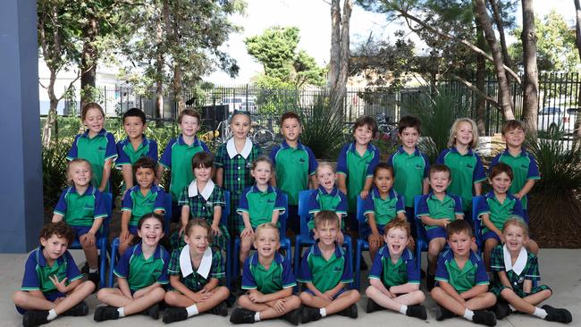 My First Year: Miami State School Prep A. L-R Front row: Vance, Clover, Nora, Harper, Spencer, Rupert, Rylan, Iya. Middle row: Billie, Zazie, Mila, Grace, Banksii, Evie, Noa, Leo. Back row: Evie, Jeriah, Ziggy, Edie, Eli, Otis, Patrick, Reef, Jack. Picture: Glenn Hampson.