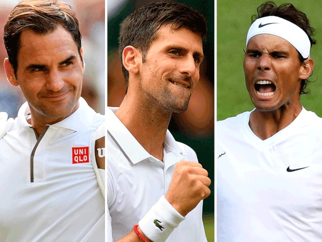 Roger Federer claims younger players don't have the same level of talent as he, Novak Djokovic, and Rafael Nadal. Picture: