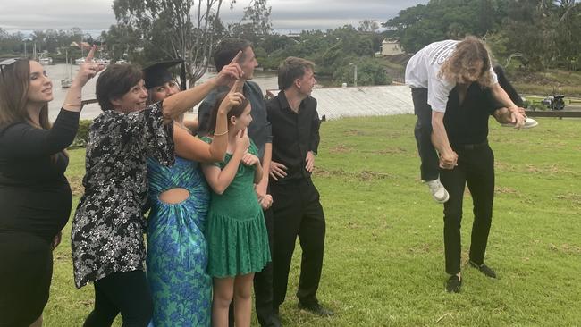 UniSC graduates celebrate at the Brolga Theatre in Maryborough, Qld.