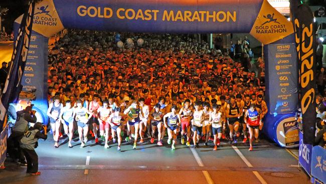 Gold Coast Half Marathon start, 2019 Picture: Marathon Photos