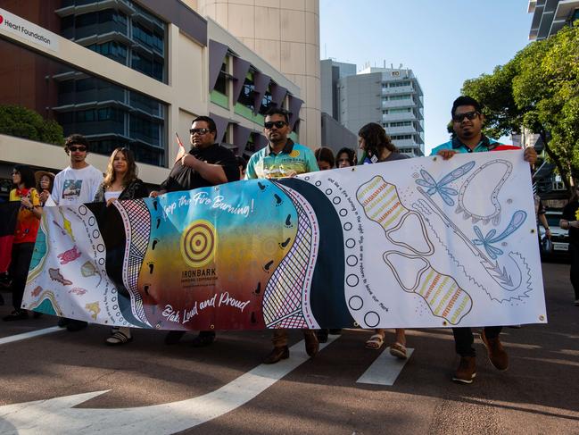 NAIDOC march, 2024. The theme this year is 'Keep the fire burning: Blak, loud and proud'. Picture: Pema Tamang Pakhrin