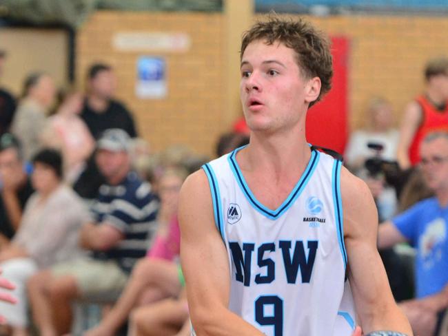 NSW Waratahs guard Louis Bull during the Australian Country Junior Basketball Cup. Picture: Tony Long