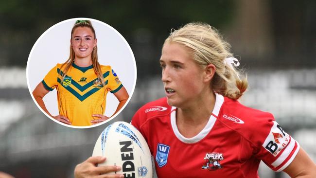 Illawarra Steelers five-eighth and Australian Schoolgirls rep Evie McGrath. Pictures: Warren Gannon &amp; Supplied