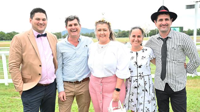 Andrew Guarrera, Stephen Guarrera, Neda Guarrera, Amanda Guarrera and Ryan Day at the Cairns Cup on Saturday. Photo by Emily Barker