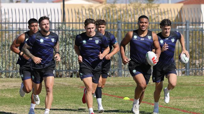 The Warriors training in Las Vegas. Photo: Ethan Miller/Getty Images/AFP.