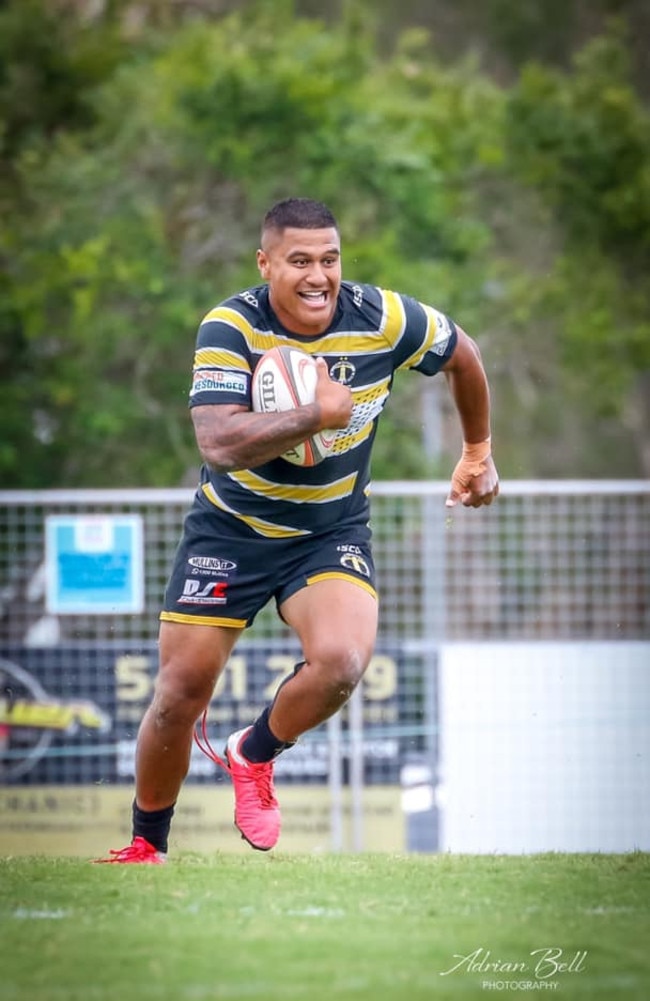 Caloundra rugby union player Nakoa Marcroft. Picture: Adrian Bell