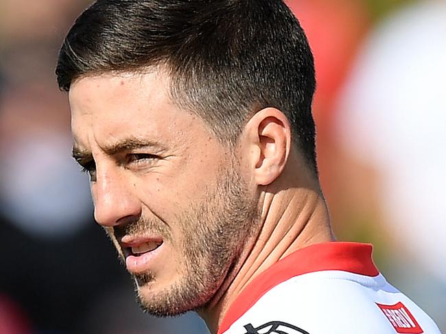 Ben Hunt of the Dragons warms up ahead of the Round 10 NRL match between the St George Illawarra Dragons and the Newcastle Knights at Glen Willow Stadium in Mudgee, Sunday, May 19, 2019. (AAP Image/Dan Himbrechts) NO ARCHIVING, EDITORIAL USE ONLY