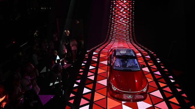 Mercedes presented the Concept CLA Class during the International Motor Show IAA in Munich. Photo: Christof STACHE / AFP